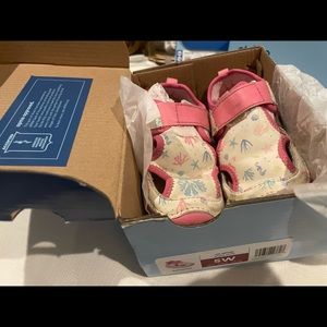 Stride Rite Soft Motion Splash Sandal / White Multi size Toddler 5 Wide